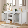 Bathroom Vanity Cabinet with Engineered Marble Top CVI W