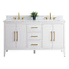 Bathroom Vanity Cabinet with Engineered Marble Top CVI W