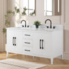 Bathroom Vanity Cabinet with Engineered Marble Top CVI W