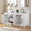 Bathroom Vanity Cabinet with Engineered Marble Top CVI W