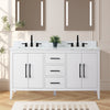 Bathroom Vanity Cabinet with Engineered Marble Top CVI W