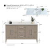 Bathroom Vanity Cabinet with Engineered Marble Top CVI DG