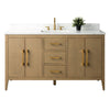 Bathroom Vanity Cabinet with Engineered Marble Top CVI NO