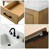 Bathroom Vanity Cabinet with Engineered Marble Top CVI NO