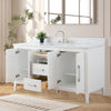 Bathroom Vanity Cabinet with Engineered Marble Top CVI W