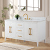 Bathroom Vanity Cabinet with Engineered Marble Top CVI W