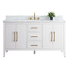 Bathroom Vanity Cabinet with Engineered Marble Top CVI W