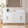 Bathroom Vanity Cabinet with Engineered Marble Top CVI W