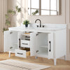 Bathroom Vanity Cabinet with Engineered Marble Top CVI W