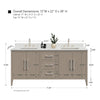 Bathroom Vanity Cabinet with Engineered Marble Top CVI DG