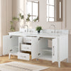 Bathroom Vanity Cabinet with Engineered Marble Top CVI W