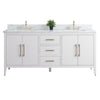 Bathroom Vanity Cabinet with Engineered Marble Top CVI W