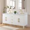 Bathroom Vanity Cabinet with Engineered Marble Top CVI W