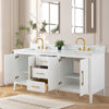 Bathroom Vanity Cabinet with Engineered Marble Top CVI W