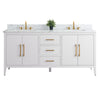 Bathroom Vanity Cabinet with Engineered Marble Top CVI W