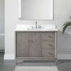 22 in. D x 34 in. H Solid Wood Freestanding Single Sink Bathroom Vanity Cabinet with Engineered Marble Top and Ceramic sink CVK(Assembled)