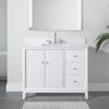 22 in. D x 34 in. H Solid Wood Freestanding Single Sink Bathroom Vanity Cabinet with Engineered Marble Top and Ceramic sink CVK(Assembled)