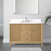 22 in. D x 34 in. H Solid Wood Freestanding Single Sink Bathroom Vanity Cabinet with Engineered Marble Top and Ceramic sink CVK(Assembled)