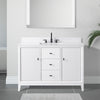 22 in. D x 34 in. H Solid Wood Freestanding Single Sink Bathroom Vanity Cabinet with Engineered Marble Top and Ceramic sink CVK(Assembled)