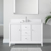 22 in. D x 34 in. H Solid Wood Freestanding Single Sink Bathroom Vanity Cabinet with Engineered Marble Top and Ceramic sink CVK(Assembled)