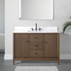 22 in. D x 34 in. H Solid Wood Freestanding Single Sink Bathroom Vanity Cabinet with Engineered Marble Top and Ceramic sink CVK(Assembled)