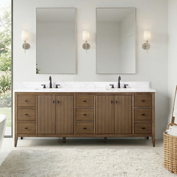84"x22"x34"vanity with engineering stone top