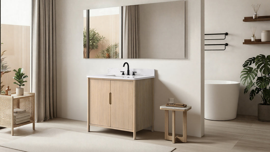 36"x22"x34" vanity with engineering stone top