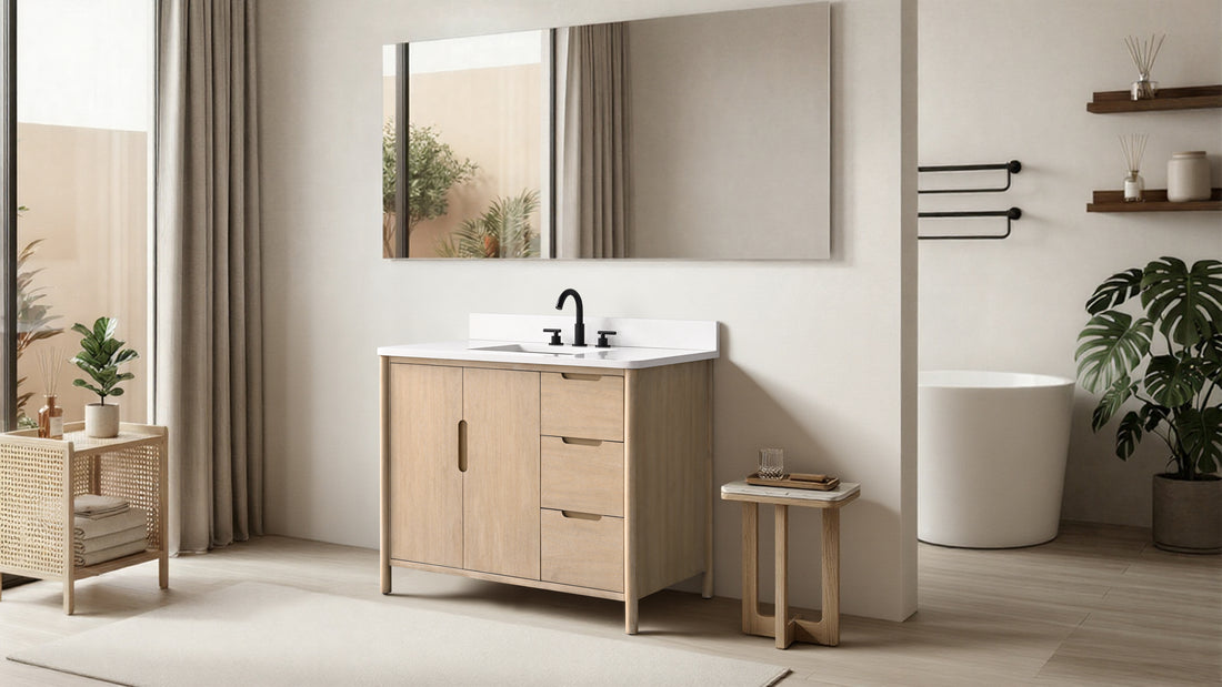 42"x22"x34" vanity with engineering stone top