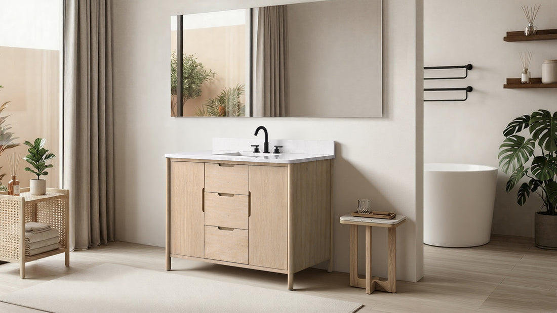 48"x22"x34" vanity with engineering stone top