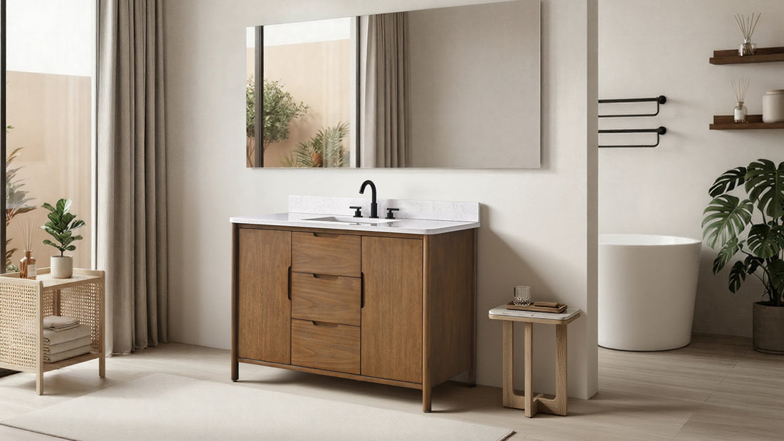 48"x22"x34" vanity with engineering stone top