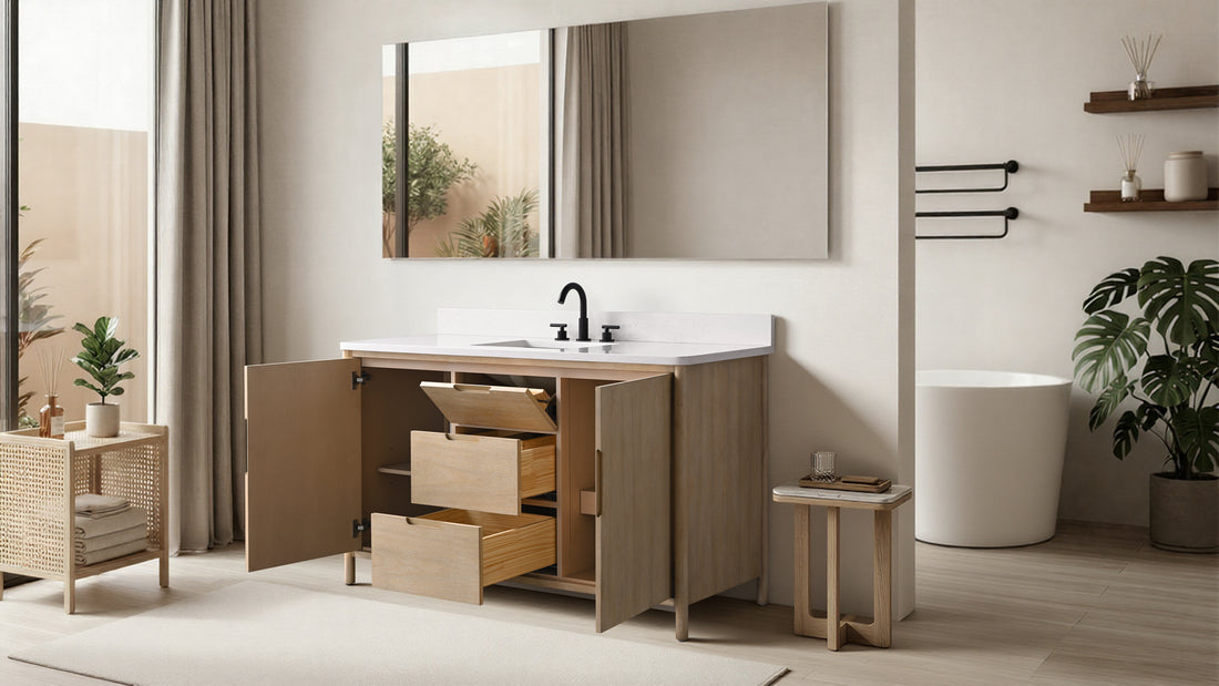60"x22"x34" vanity with engineering stone top