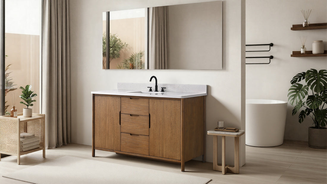 60"x22"x34" vanity with engineering stone top