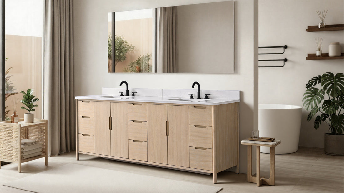 84"x22"x34" vanity with engineering stone top