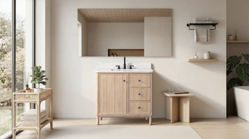 36"x22"x34" vanity with engineering stone top