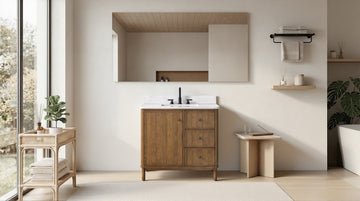 36"x22"x34" vanity with engineering stone top