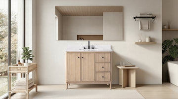 42"x22"x34" vanity with engineering stone top