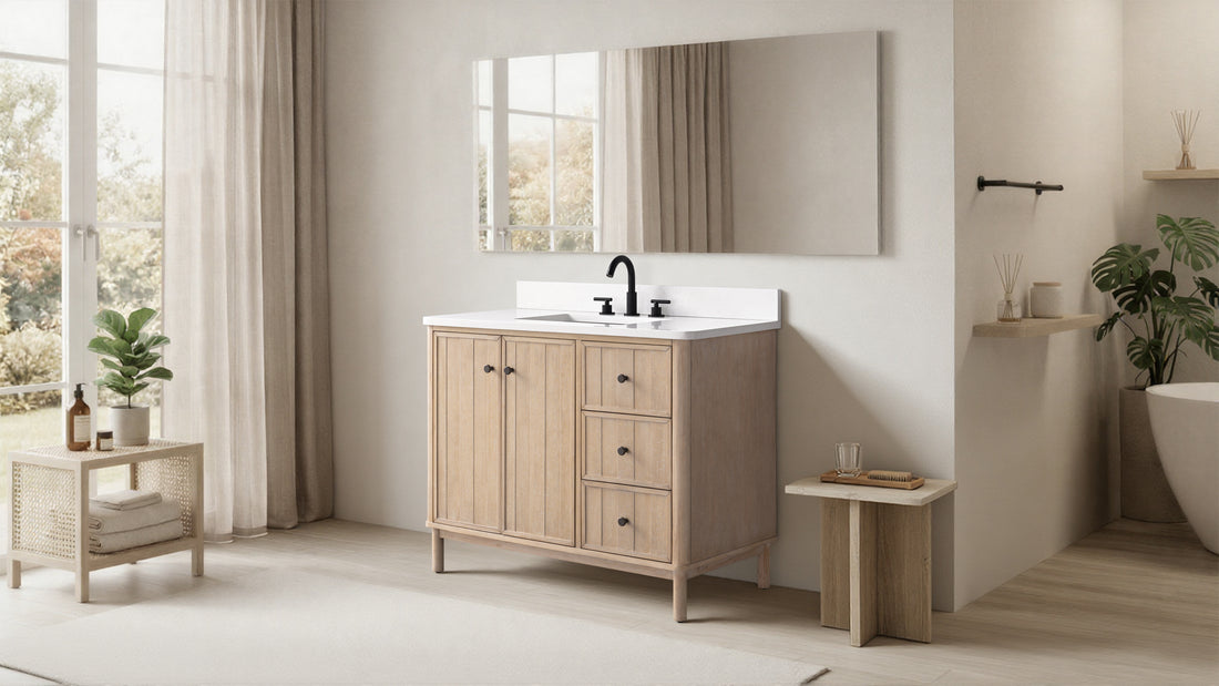 42"x22"x34" vanity with engineering stone top