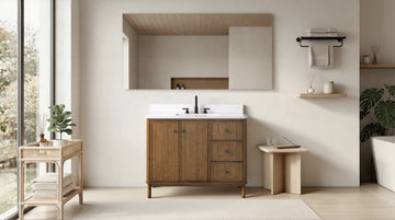 42"x22"x34" vanity with engineering stone top