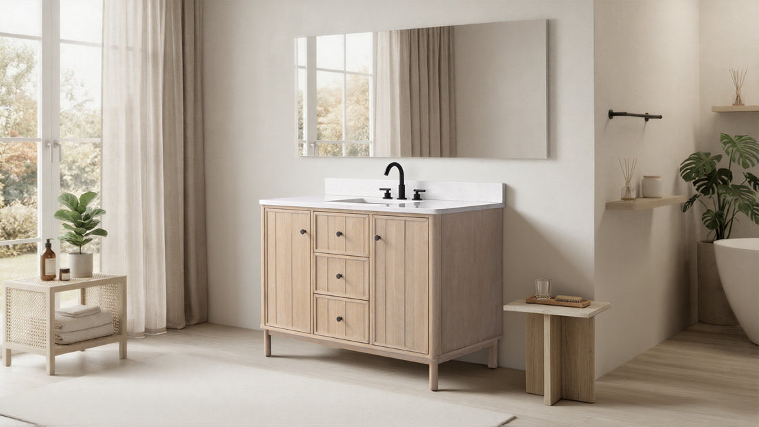 48"x22"x34" vanity with engineering stone top