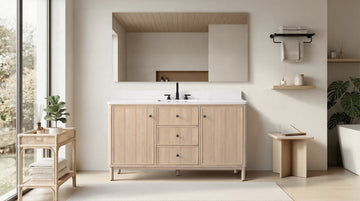 60"x22"x34" vanity with engineering stone top