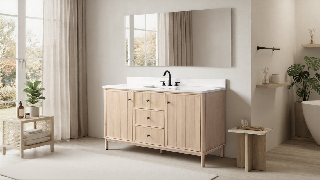 60"x22"x34" vanity with engineering stone top