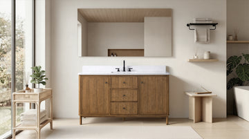 60"x22"x34" vanity with engineering stone top