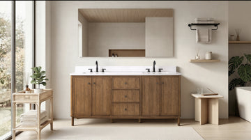 72"x22"x34" vanity with engineering stone top