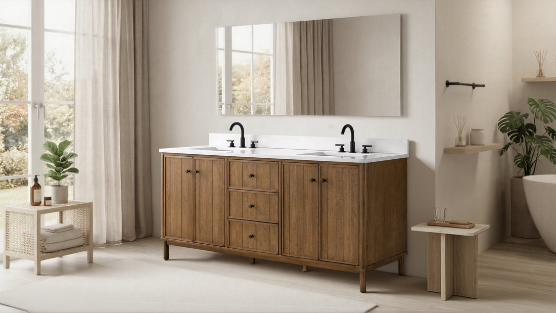72"x22"x34" vanity with engineering stone top