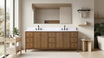 84"x22"x34" vanity with engineering stone top