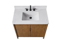 VanityArt 36x22 white engineered stone vanity top with undermount rectangular sink and matte black 8-inch widespread faucet