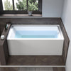 Acrylic Soaking Bathtub with Overflow and Drain B301 Right