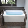 Acrylic Soaking Bathtub with Overflow and Drain B301 Right