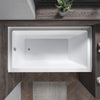 Acrylic Soaking Bathtub with Overflow and Drain B301 Left