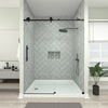 Frameless Sliding Shower Door with Explosion Proof Clear Glass SH676-08